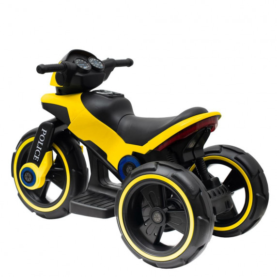 Detská elektrická motorka Baby Mix POLICE - žltá
