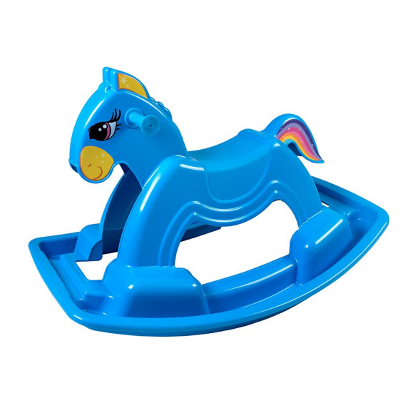 Hojdací koník plastový BAYO 92 cm - modrý