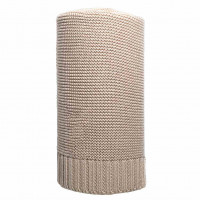Bambusová pletená detská deka, prikrývka 100x80 cm NEW BABY - béžová 