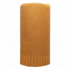 Bambusová pletená detská deka, prikrývka 100x80 cm NEW BABY - horčicovo žltá Preview
