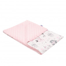 Detská deka z Minky Medvedíkovia 80 x 102 cm New Baby - ružová  Preview