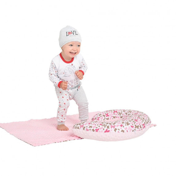 Detská deka z Minky Medvedíkovia 80 x 102 cm New Baby - ružová 