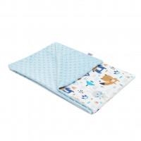Detská deka z Minky Medvedíkovia 80 x 102 cm New Baby - modrá 