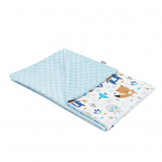 Detská deka z Minky Medvedíkovia 80 x 102 cm New Baby - modrá Preview
