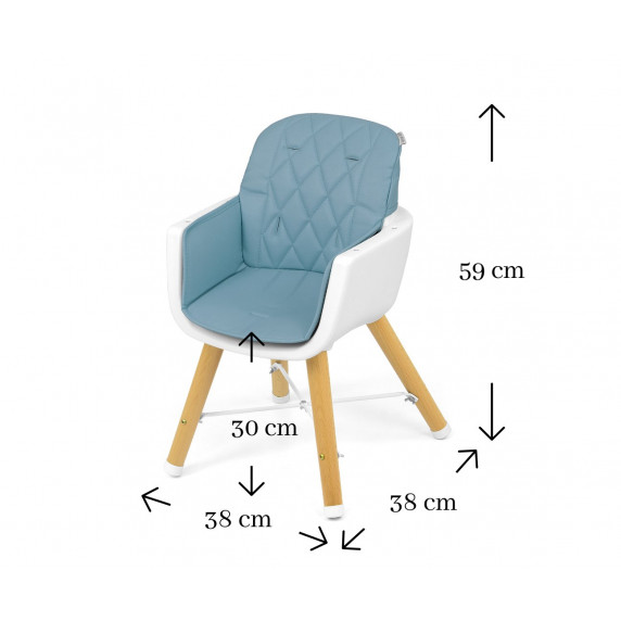 Jedálenská stolička Milly Mally 2v1 Espoo modrá