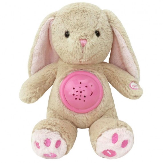 Plyšový zajačik s projektorom Baby Mix ružový