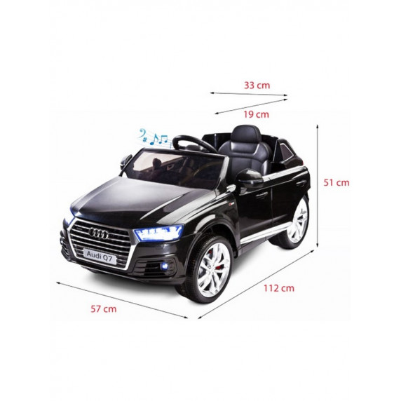 Elektrické autíčko Toyz AUDI Q7-2 motory - čierne