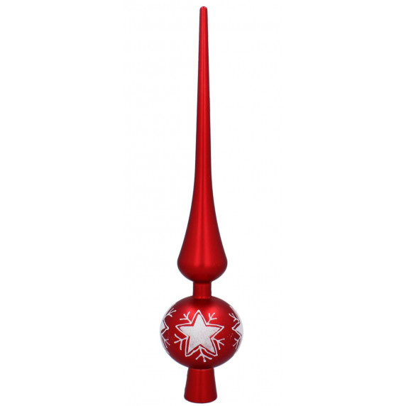 Vianočný špic 35 cm - červený