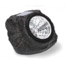 Solárna lampa 12,6 x 14,4 x 10 cm - imitácia prírodného kameňa - čierna - GARDEN LINE  Preview