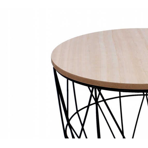Konferenčný stolík 40/35 cm Inlea4Home 9039 - čierny/naturálny