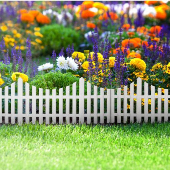 GARDEN LINE Záhradný plastový plot 60,5 x 32,5 cm - sada 4 ks