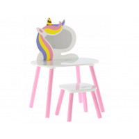 Detský toaletný stolík Inlea4Fun PHO4621 Lily -  Jednorožec 