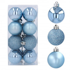 Vianočné gule 16 kusov 4 cm Inlea4Fun - modré Preview