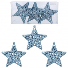 Vianočné ozdoby hviezdy 3 kusy 10 cm Inlea4Fun - modré Preview