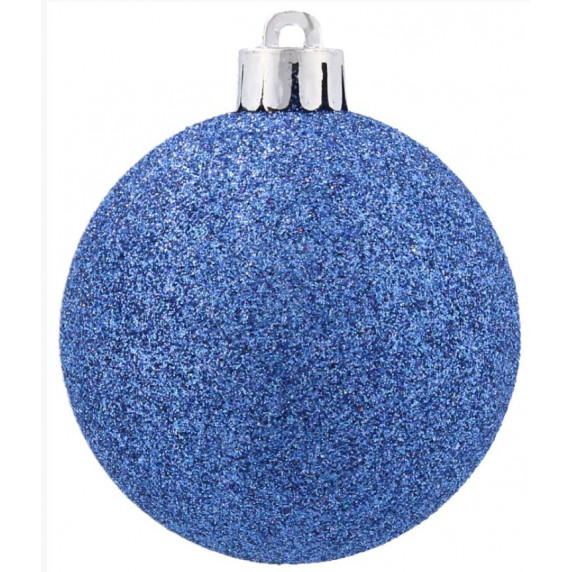 Vianočné gule 36 kusov 6 cm Inlea4Fun - modré