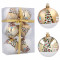 Vianočné gule 6 kusov 7 cm Inlea4Fun - zlaté/vianočný stromček