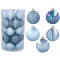 Vianočné gule 25 kusov 6 cm Inlea4Fun - modré