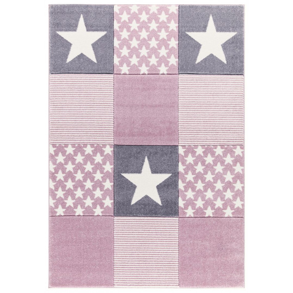 Detský koberec STARWALK 120 x 180 cm sivo-ružový