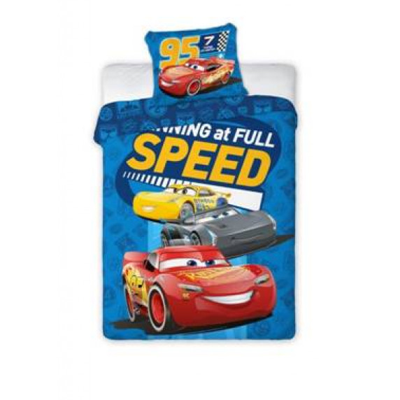 Detské posteľné obliečky 135 x 100 cm Cars Speed