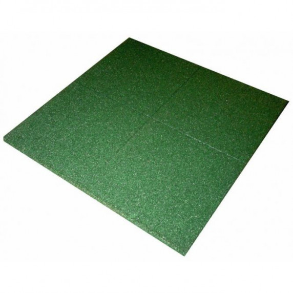 Bezpečnostná gumená podlaha 100 x 100 x 3 cm - zelená