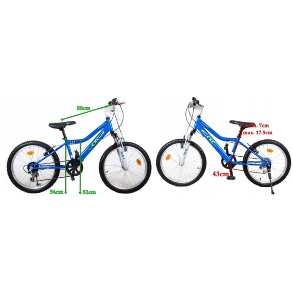 Detský bicykel CXC Amor 20" - modrý/biely