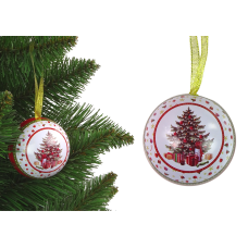 Vianočná ozdoba 7 cm Inlea4Fun - vianočný stromček s darčekmi 