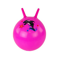 Detská skákacia lopta s uškami Delfín 45 cm Inlea4Fun JUMPING BALL - ružová 