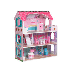 Drevený domček pre bábiky 70 cm Inlea4Fun Villa Bianka Preview