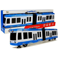 Autobus kĺbový Inlea4Fun CITY TROLLEYBUS - modrý 