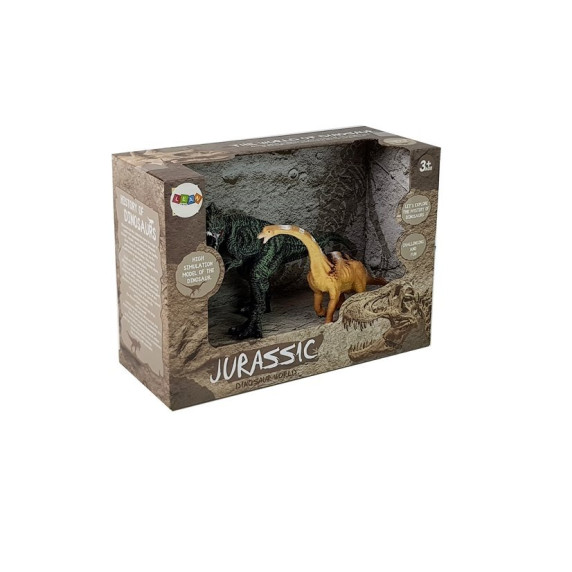 Dinosaurus figúrka - 2 kusy Inlea4Fun JURASSIC - Brachiosaurus, Tyrannosaurus