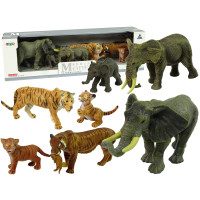 Figúrky - divoké zvieratá 7 kusov Inle4Fun MODEL SERIES - slon, tiger 