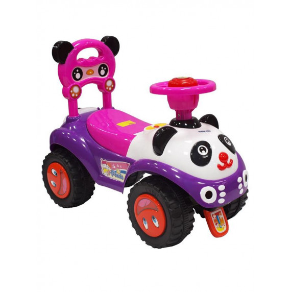 Detské odrážadlo so zvukom Baby Mix Panda - ružové