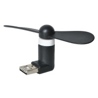 Prenosný micro USB ventilátor - čierny 