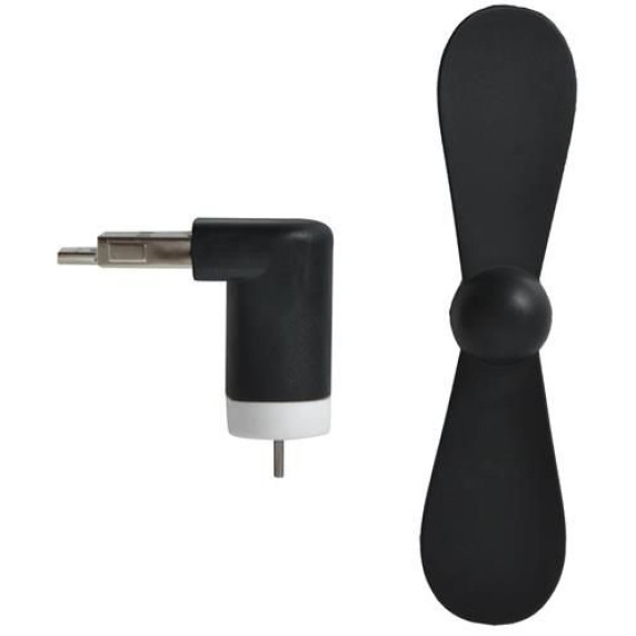 Prenosný micro USB ventilátor - čierny