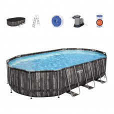 Rodinný bazén 610 x 366 x 122 cm + kartušová filtrácia a schodíky BESTWAY Power Steel 5611R Preview