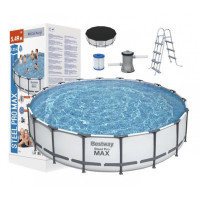Bazén s konštrukciou 549 x 122 cm BESTWAY 56462 Steel Pro Max + kartušová filtrácia a schodíky 