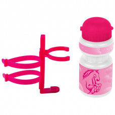 Detská fľaša s držiakom Ventura - ružová Preview