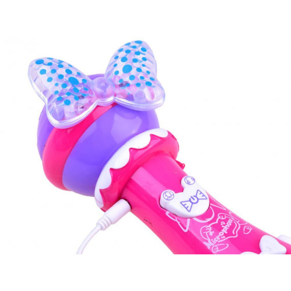 Detský karaoke mikrofón Inlea4Fun SUPER MIKROPHONE - ružový