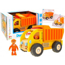 Detský sklápač drevený Inlea4Fun DUMP TRUCK - oranžový Preview