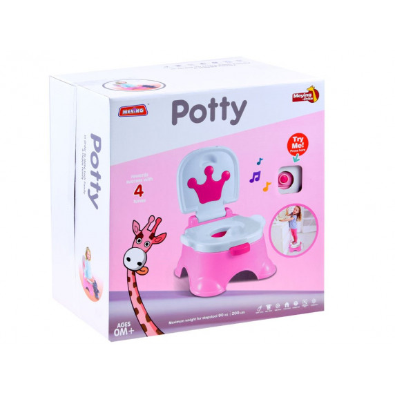 Interaktívny detský nočník v tvare trónu Princezná Inlea4Fun POTTY - ružový