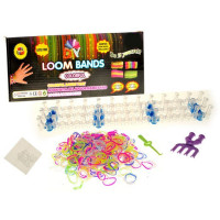 Farebné gumky pre výrobu náramkov 600 kusov Inlea4Fun Loom Band 