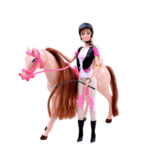Bábika Anlily s chodiacim koníkom a doplnkami JUMPING HORSE