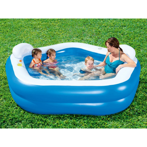 BESTWAY veľký detský bazén Family Fun so sedadlami 213 x 206 x 69 cm 54153