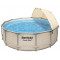 Bazén s ratanovo kovovým rámom, papierovým filtrom na cirkuláciu vody BESTWAY 5614V Power Steel 396x107 cm