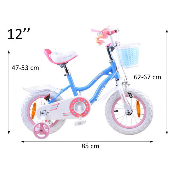 Detský bicykel ROYALBABY Star Girl 12" RB12G-1  - modré