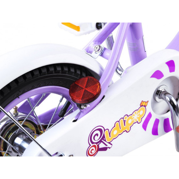 Detský bicykel ROYALBABY Chipmunk  MM 12" CM12-2 s vodiacou tyčou - fialový