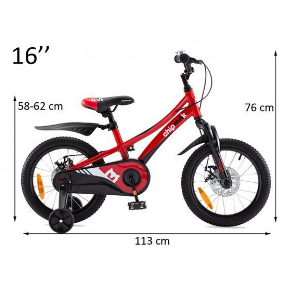 Detský bicykel RoyalBaby Explorer 16" CM16-3 - červený