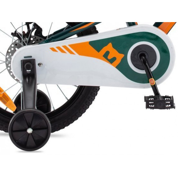 Detský bicykel RoyalBaby Explorer 16" CM16-3 - tmavozelený/oranžový