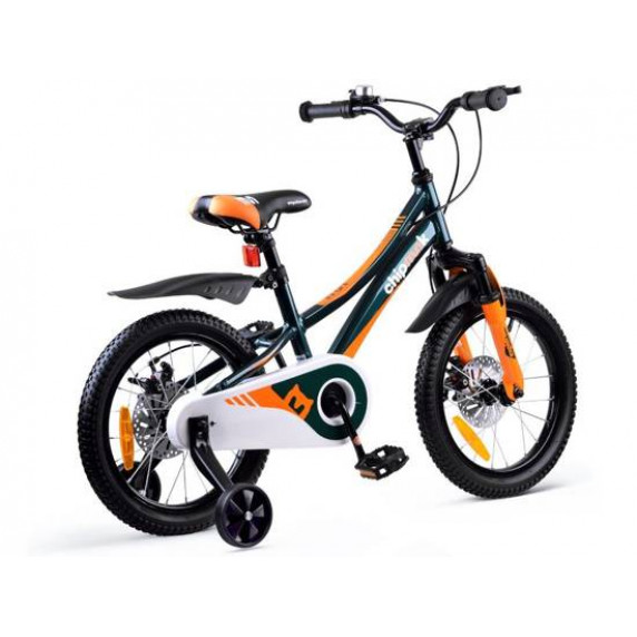 Detský bicykel RoyalBaby Explorer 16" CM16-3 - tmavozelený/oranžový