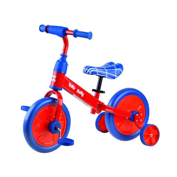 Inlea4Fun Detské cykloodrážadlo 3 v 1 Tiny Bike Spider - Červená